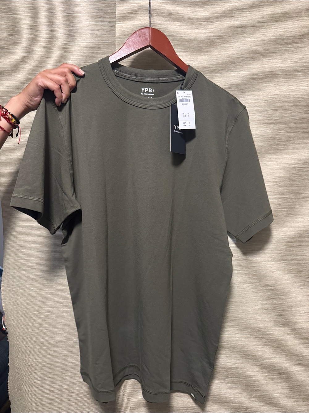 YPB by abercrombie Olive Green Men's Crew Neck T-Shirt